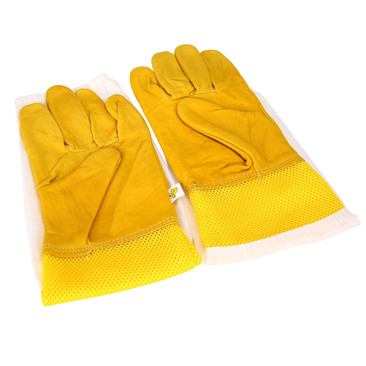 

XL Yellow Beekeeping Protective Gloves Beekeeping Gloves Goatskin Bee Keeping with Vented Beekeeper Long Sleeves