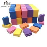 100pcs professional mini nail file color buffing lime a ongle sanding block polish sponge nail art tips tool buffer file