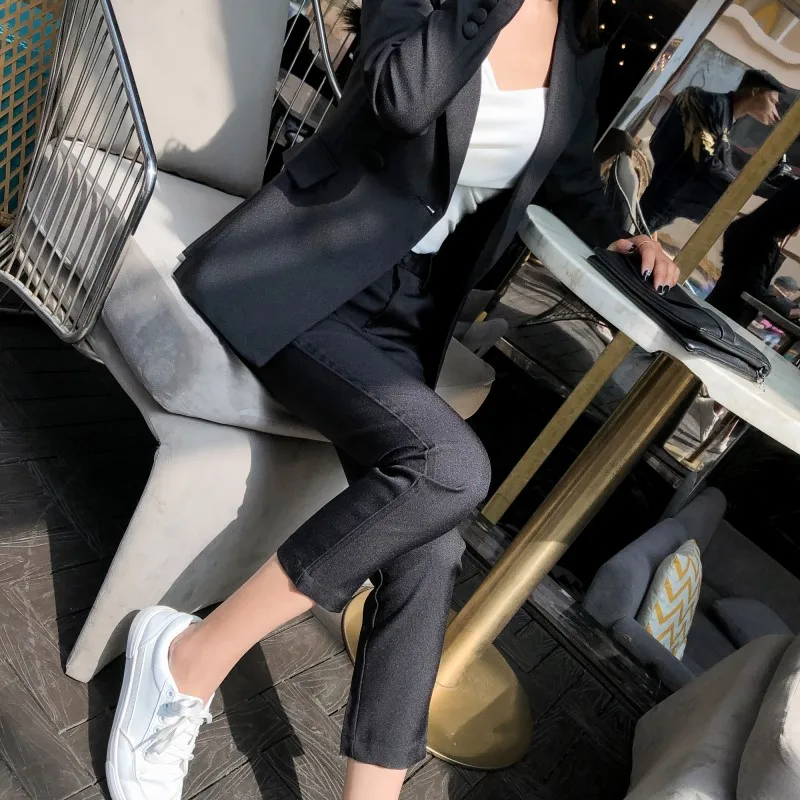 Женский комплект костюмов Розовый Профессиональный маленький костюм куртка