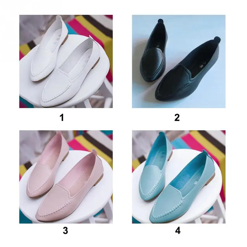 Женская обувь на плоской подошве лоферы с острым носком женская из искусственной