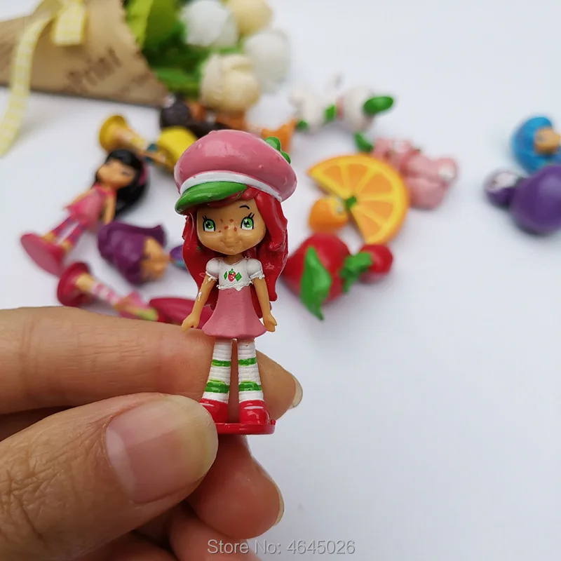 6 шт. клубничный торт Berryfest Принцесса Мини ПВХ Фигурки Кошка Собака фигурки аниме