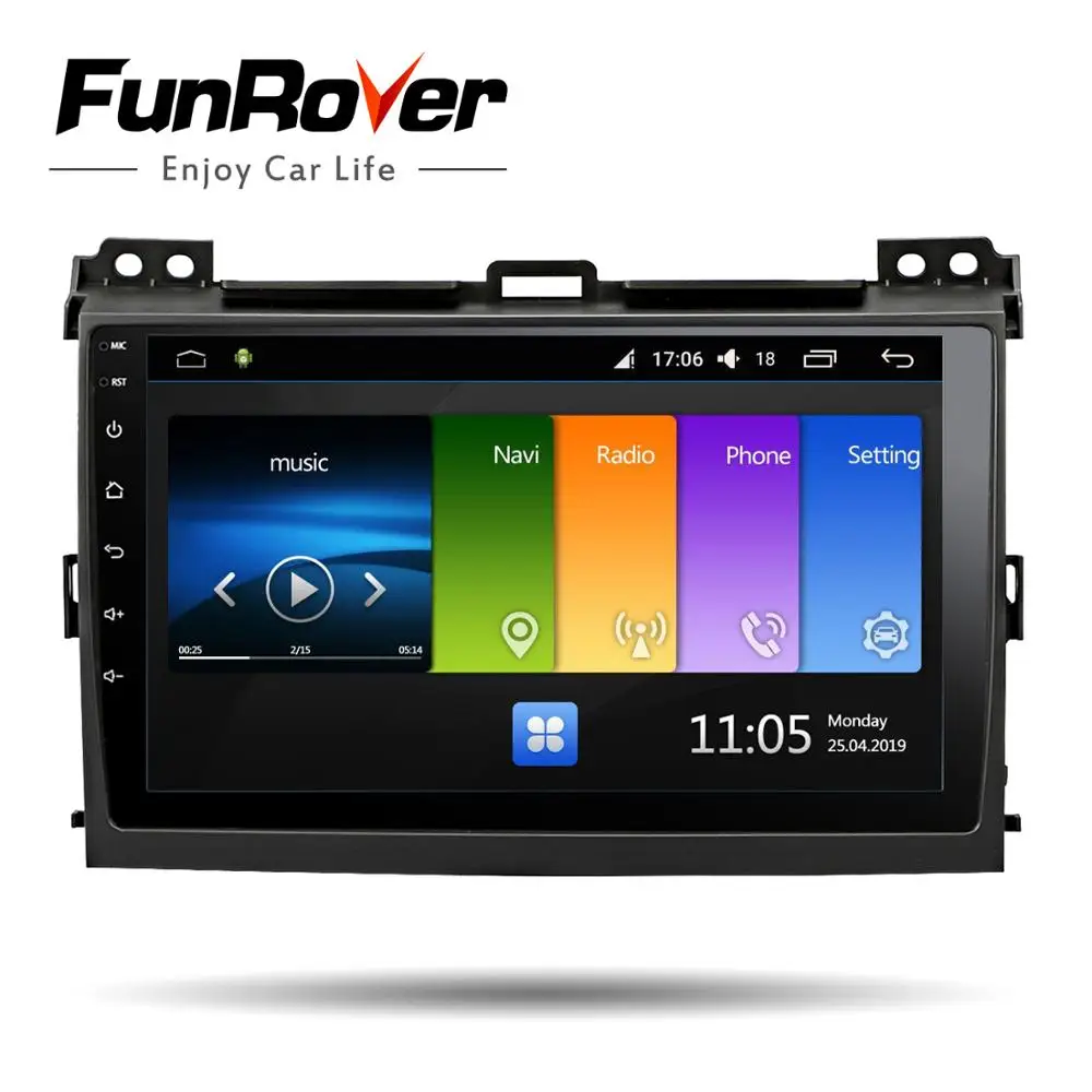 ips Android 9,0 Автомобильная Мультимедийная Автомагнитола для Toyota Land Cruiser Prado 120 2004-2009 gps Navi Навигация стерео плеер