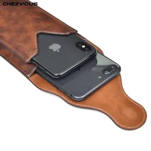 belt clip holster case for phone 6 5 inch mobile phone bag 2 pouchs for iphone x xr xs max 7 8 6 plus for samsung s10 s9 s8 plus free global shipping