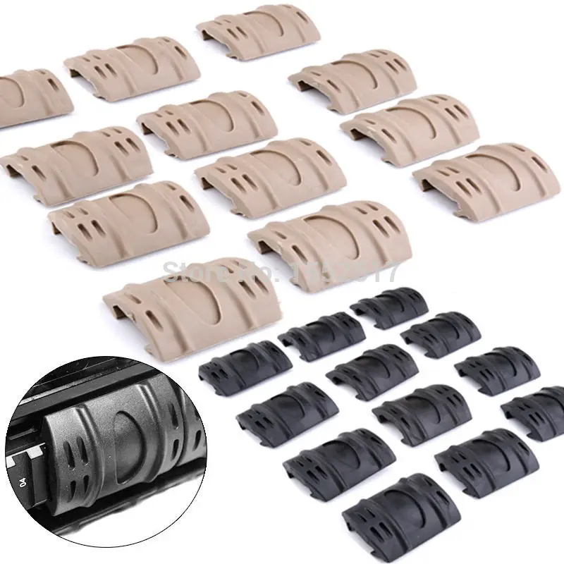 Пожарный волк 12 шт. Новый тактический Уивер/Пикатинни Черный Хаки резиновая Handguard