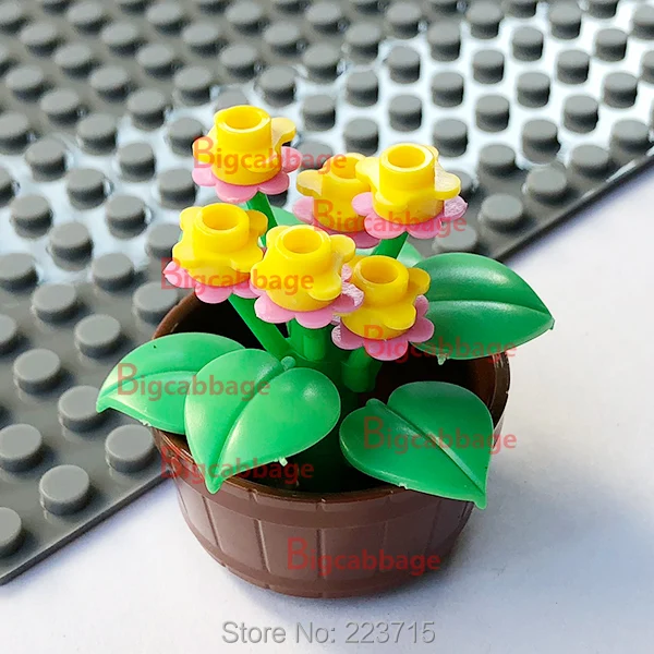 * Набор для растений набор деталей кирпича DIY enlighten block brick set No. Совместимость с