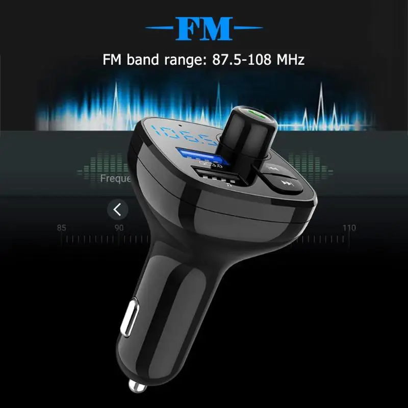 BT12 Bluetooth 5 0 автомобильный комплект громкой связи fm передатчик MP3 плеер USB зарядное
