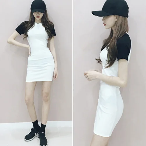 Женское платье-Футболка с рукавами реглан в стиле ретро длинное платье