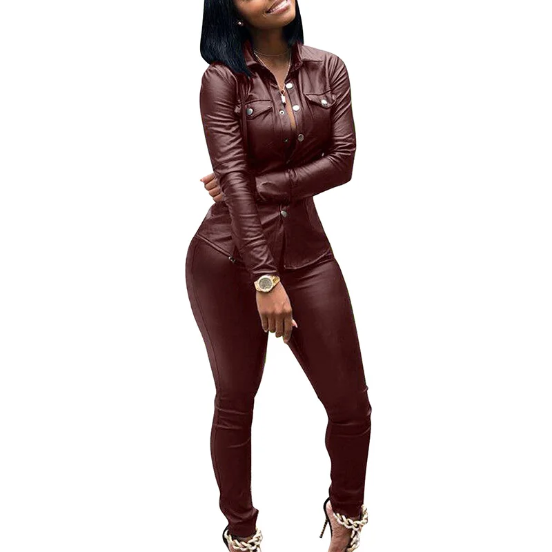 Облегающий комплект из 2 предметов для женщин 2020 Модная рубашка искусственной