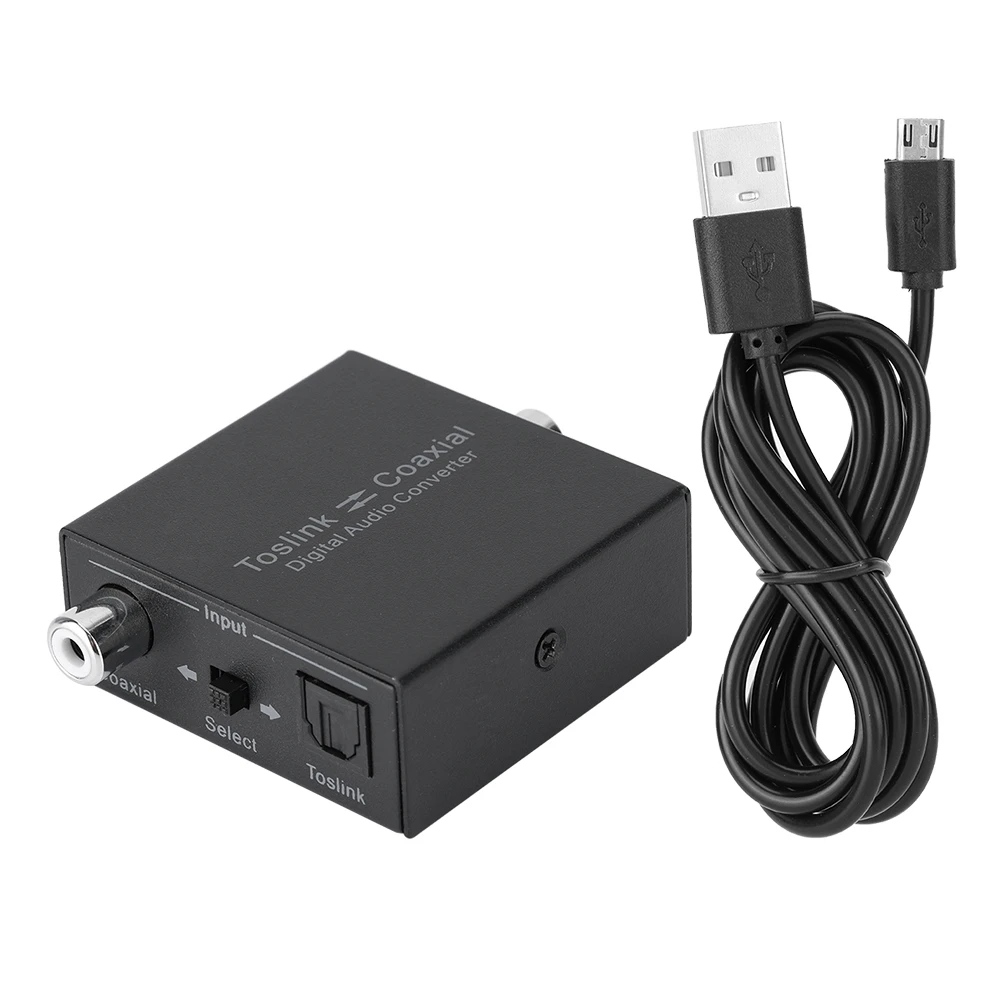 Высокое качество 2 преобразования SPDIF цифровой аудио конвертер коаксиальный Toslink