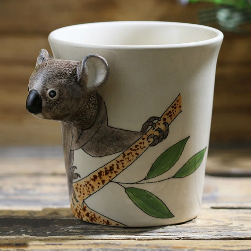 Креативная искусственная мультяшная Подарочная чашка koala ручной работы