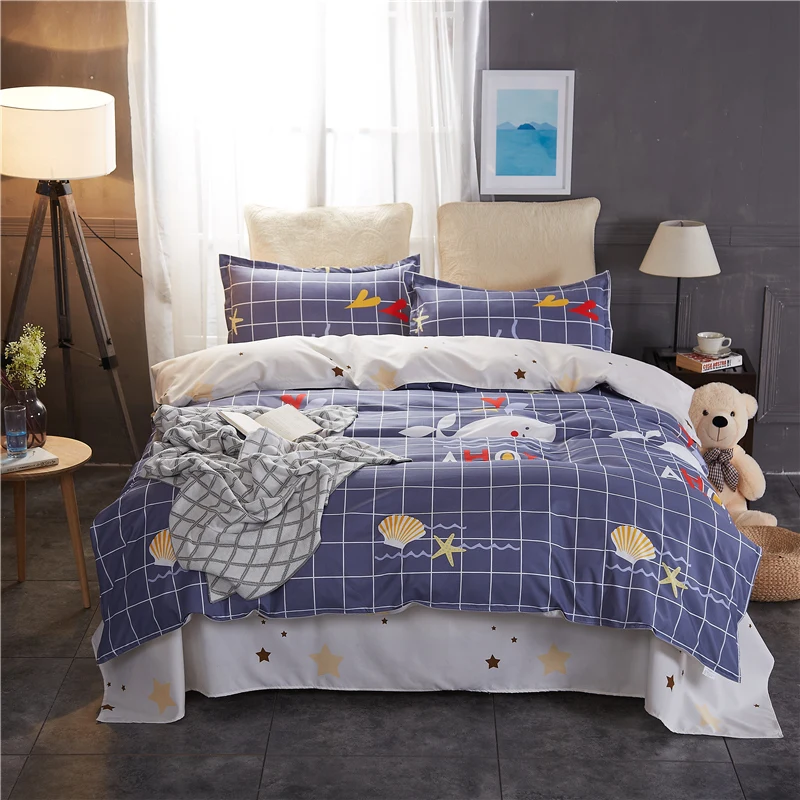 

Textile Cartoon Fashion Color Adult Bedding Sets Double Bed Queen Full Size Duvet Cover Bed Sheet 4 pcs48