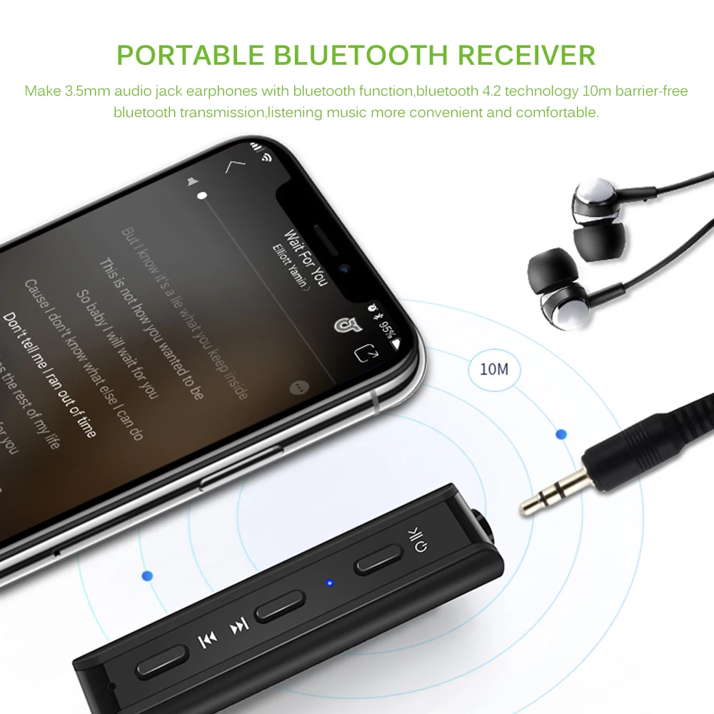 3 5 мм разъем Aux Hands-Free беспроводной автомобильный музыкальный bluetooth-плеер адаптер