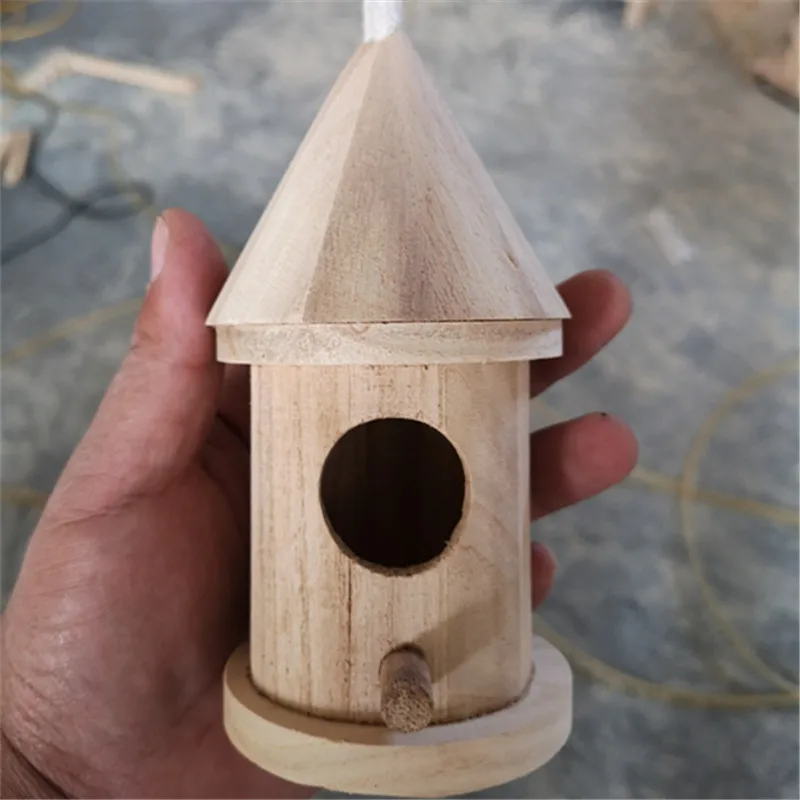 1x Wooden Bird House Cages Birdhouse Hanging Nest Nesting Box Home Garden Decor | Дом и сад