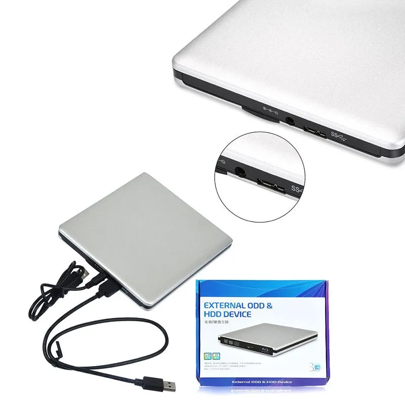 Blu ray USB 3 0 Внешний Оптический привод комбо BD-ROM 3D плеер CD/DVD-RW горелка ультра тонкий