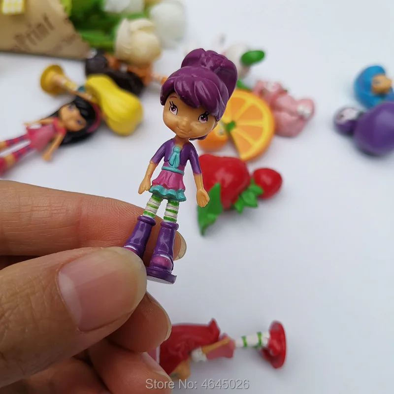 6 шт. клубничный торт Berryfest Принцесса Мини ПВХ Фигурки Кошка Собака фигурки аниме