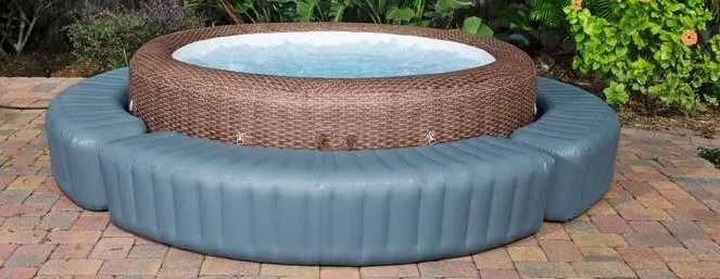 58432 Bestway 200x40x40 см надувной спа объемный 7" x 16" x 1" твердый шаг для круглое спа, чтобы сидеть или лежать на из материала Tritech