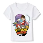 Детские смешные футболки Yo Kai Watch с мультяшным дизайном, топы для мальчиков и девочек, футболки с коротким рукавом, детская повседневная одежда для малышей, HKP5137