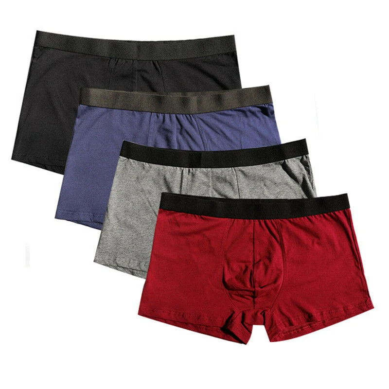

6 Colors Men's Cotton Soft Breathable Comfy Boxers Underwear Bulge Shorts