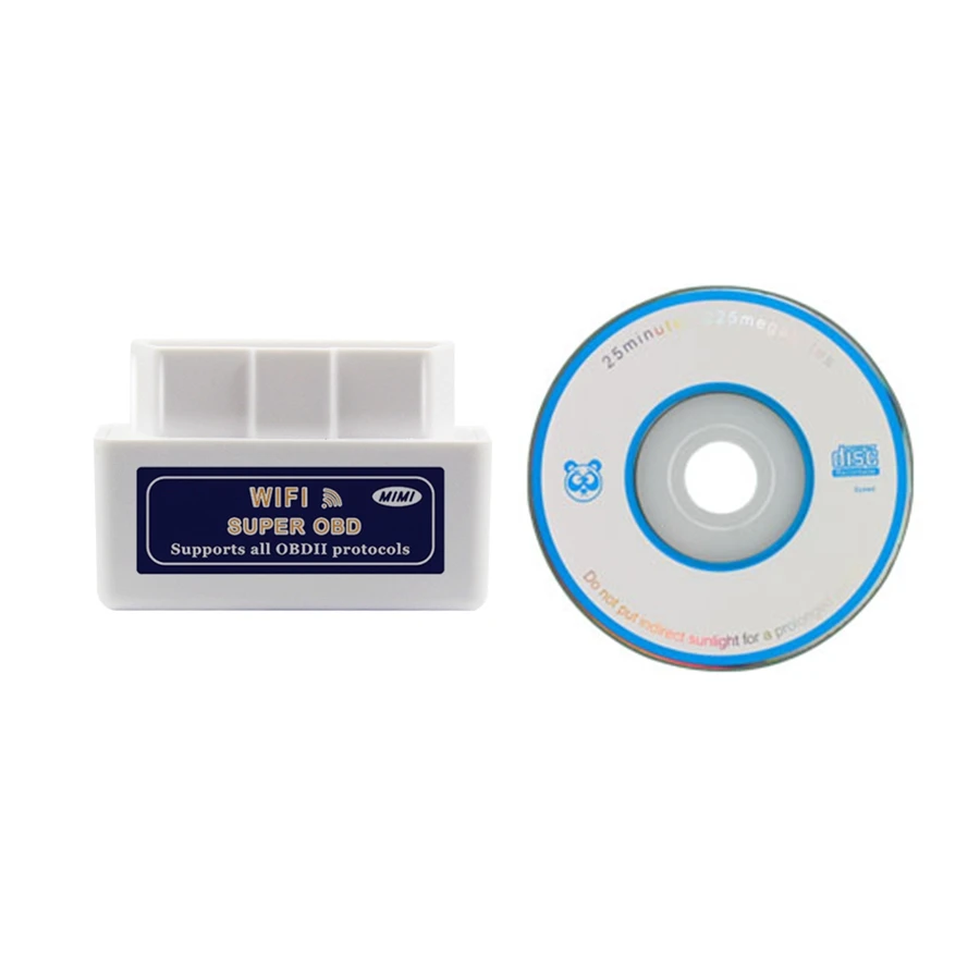 

Super MINI ELM327 Wireless V1.5 Auto OBD2 Diagnostic Scanner ELM 327 WIFI 1.5 Best PIC18F25K80 Chip Works Android/IOS Single PCB