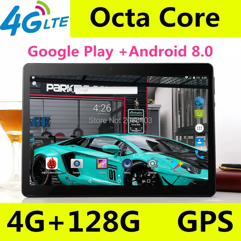 10 1 дюймовый Восьмиядерный 3G 4G LTE Планшеты Android 8 0 ОЗУ 4 Гб ПЗУ 64 МП Две sim карты Bluetooth