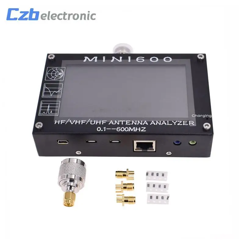 Для радио Mini600 HF антенна УКВ СКВ анализатор 0 1-600 МГц КСВ метр 1 0-1999 5 В/1.5A TF карта