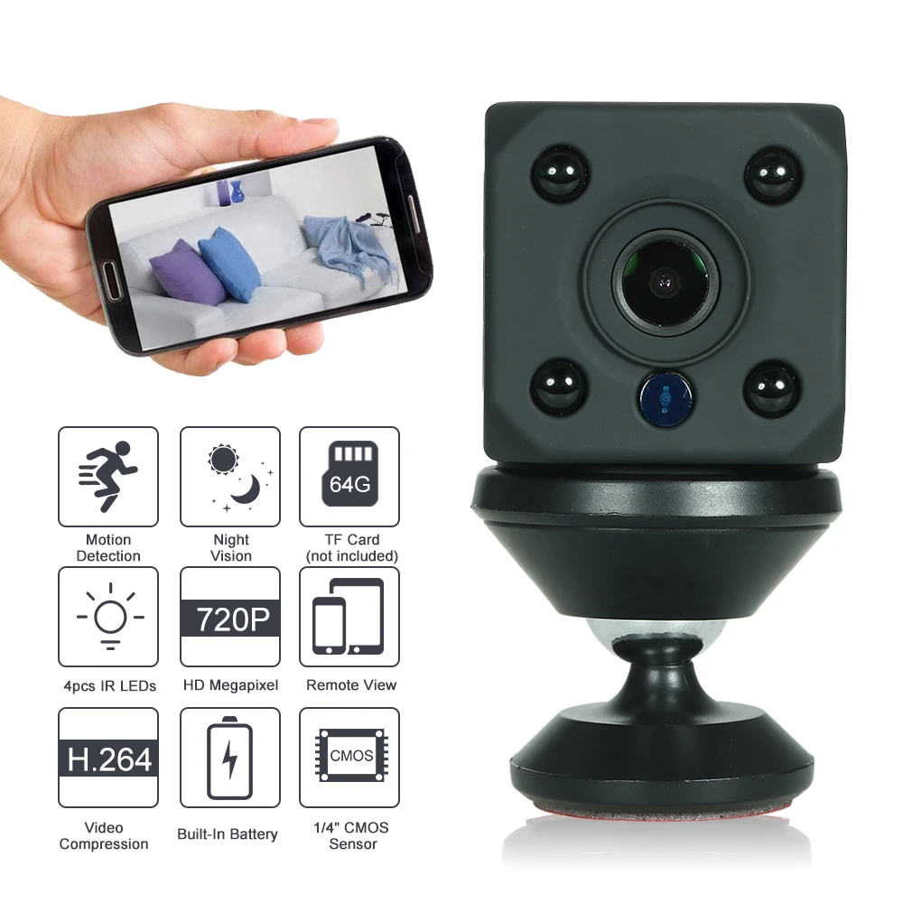 Беспроводная IP камера HD 720P с Wi Fi и ночным обнаружением движения|Камеры