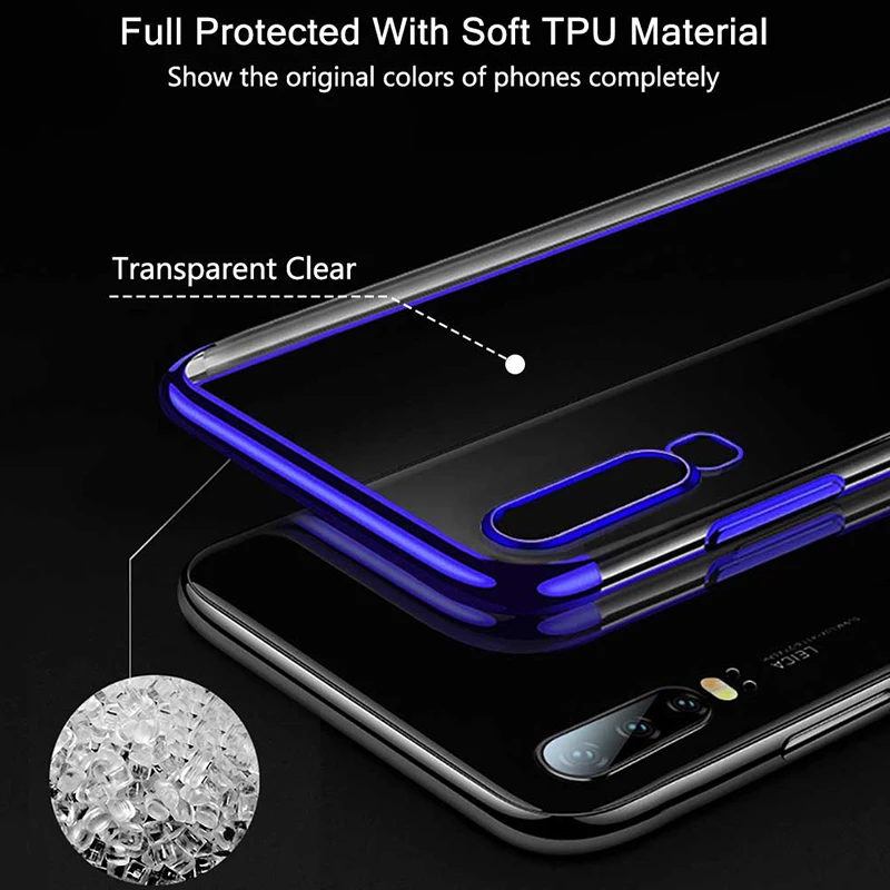 Plating Case For Huawei Honor 8S 8X 8C 8A 10 TPU Cover P Smart 2019 Y6Pro Y7 Y9 Y5 P30 Lite P20 Pro Phone Shell Coque |