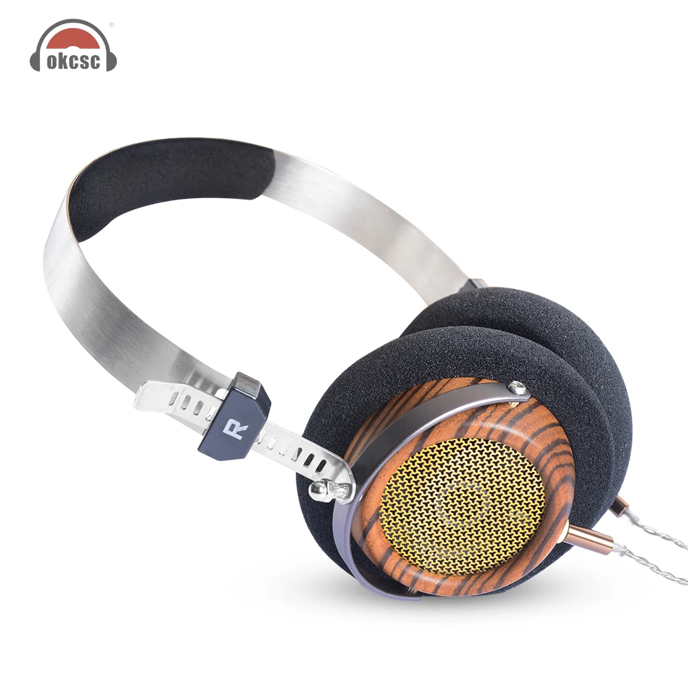 Okscc M2 57 мм наушники с открытым голосом HIfi оливковые деревянные 5N OCC покрытые