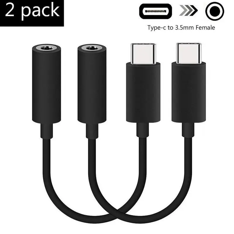 2 шт кабель Переходник USB C на 3 5 мм адаптер для наушников Lightning Тип до Мужской