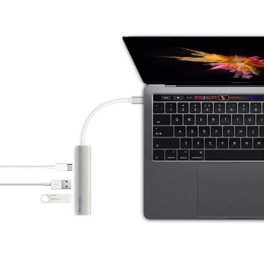 Лучшие предложения 4 в 1 usb-хаб Type-C USB-C адаптер с USB 3 портом для Macbook Pro T-809A |