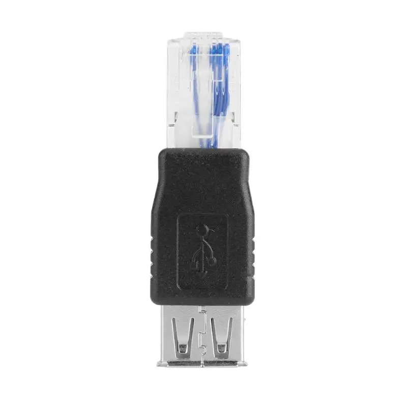 Адаптер конвертер для сетевого кабеля LAN ПК с кристаллической головкой Ethernet RJ45