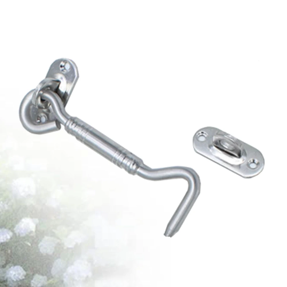 

1PC Cabin Hooks Stainless Steel Thickened Silver Durable Window Catches for Wardrobe Windows Cabinet Gate Shed