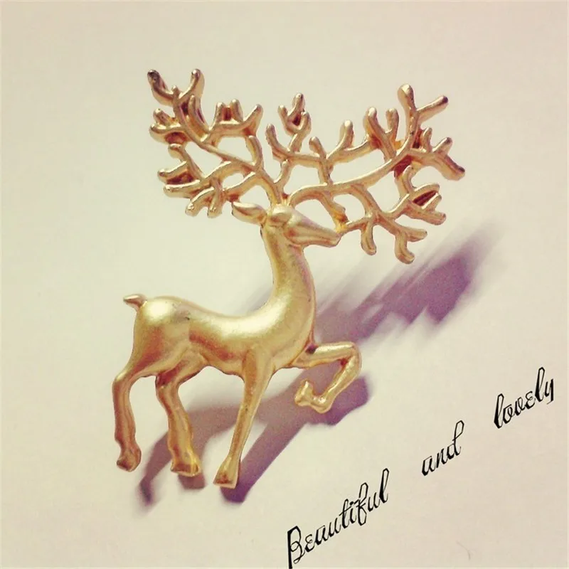 

JINGYANG brooch pins elk Brooches Lucky Animal Garment Fashion Men Women Jewelry Scarf Accessory Gift New arrival wholesale lots
