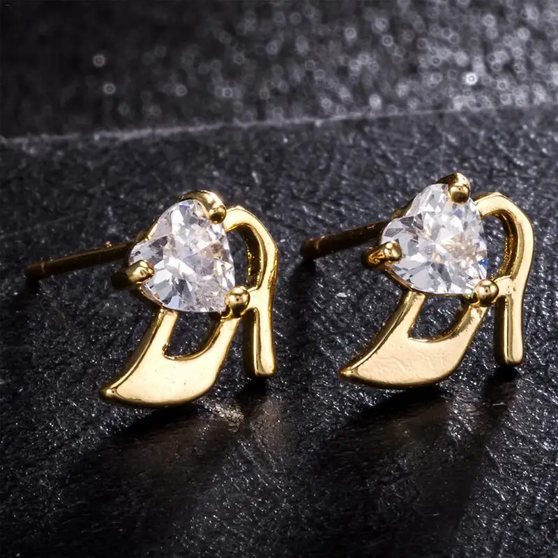 Симпатичная маленькая обувь серьги для женщин красивые медные защиты окружающей