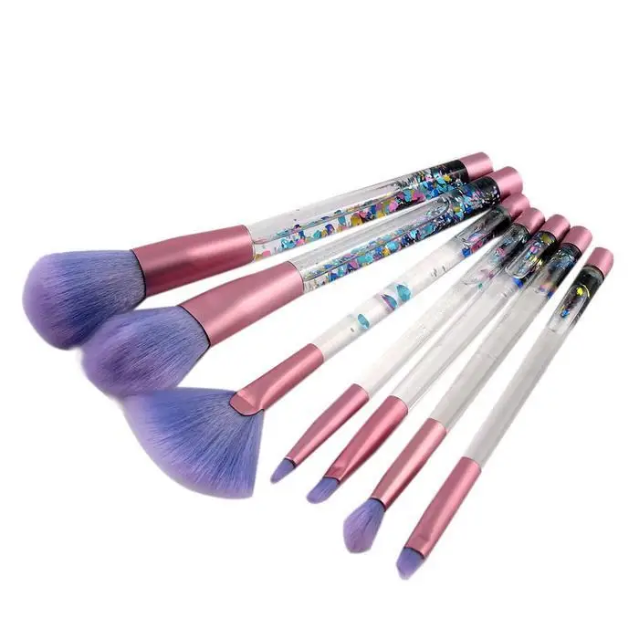 7 crystal handle makeup Sequin Button Blush Soft Tool Cosmetics Foundation brushes Shadow comfortable Eye Powder and | Красота и