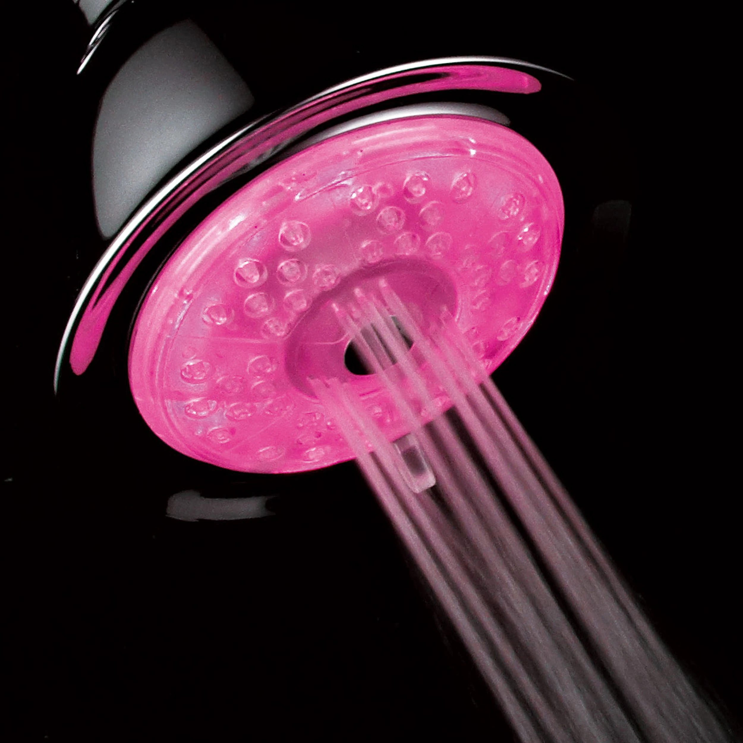 PowerSpa 7 цветов Showerhead с Воздуха Jet светодиодный указатель давления турбонаддува Boost