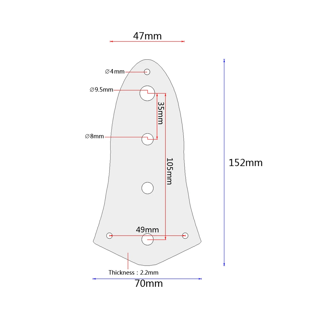 GE101E 4hole Jazz Bass Control Plate цинковый сплав для джазовой бас-гитары (черный и Радужный