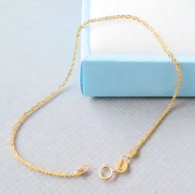 Чистый 18 К желтое золото 0 7 мм W Специальный Star Link Bracelet 17 см L Au750|Гибкие и жесткие