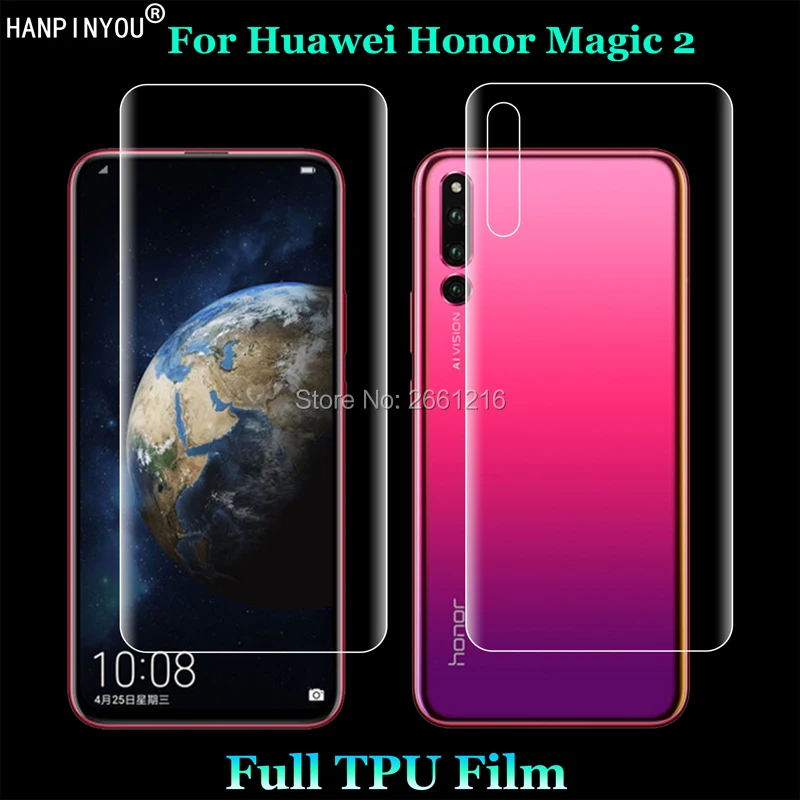 Для Huawei Honor Magic 2 6 39 "2 шт. = Передняя и задняя тонкая полное покрытие мягкая пленка