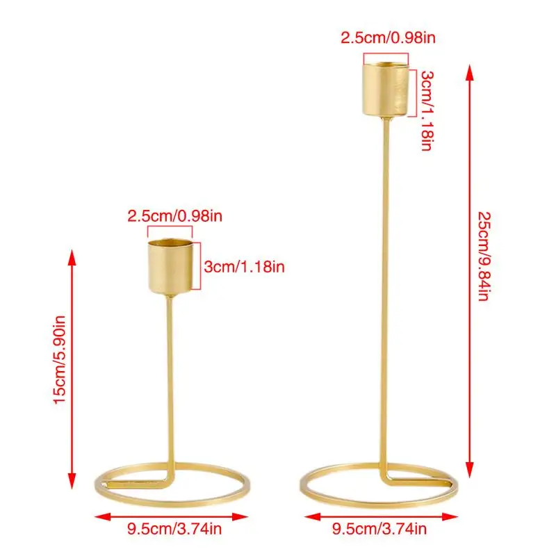 

European Style Candle Holder Gold Single Head Iron 3D Geometric Candlestick Romantic Table Decor Creative Home Wedding Decor