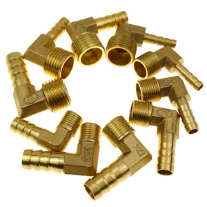 Мужская резьба BSPP для шлангов, латунный колючий фитинг, коннектор для мужского локтя 6 8 10 12 мм x 18 