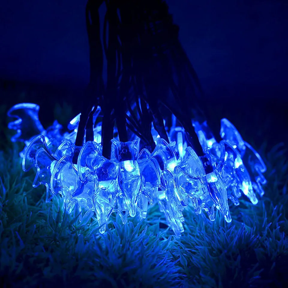 Хэллоуин насекомых luces solares weird декор Освещение летучей мыши 10/20 Вт 30 светодиодный