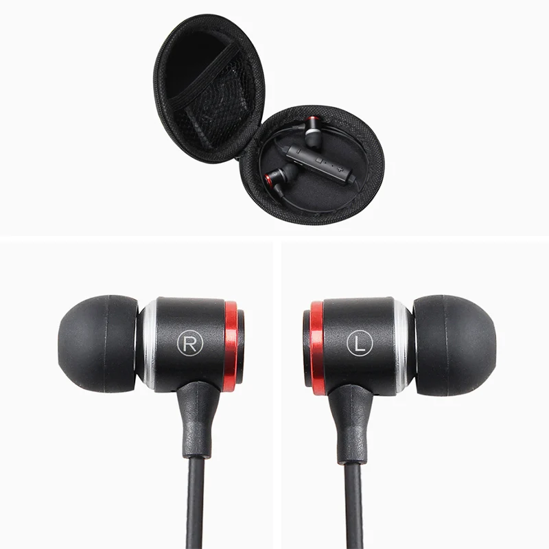 Магнитные bluetooth наушники CLAITE стерео объемные спортивные вкладыши бас проводные