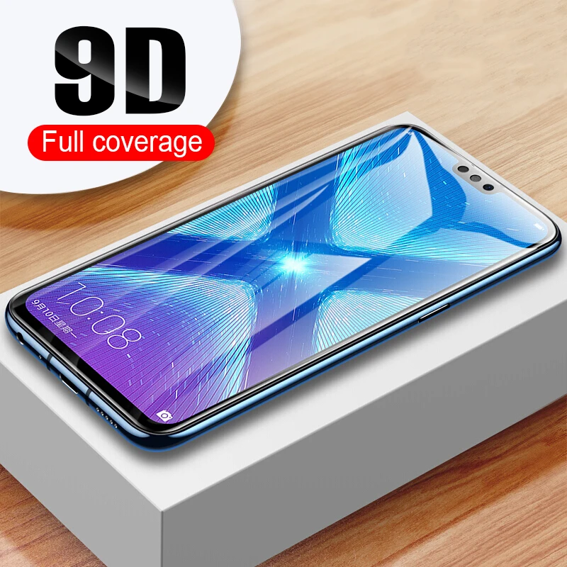 Изогнутое стекло 9d для huawei honor 8c 8x8 lite Защитное 8 8x x8 c8 легкий Чехол|Защитные стёкла