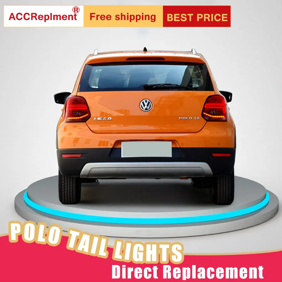 Новый светодиодный фонарь светильник s в сборе для VW Polo 2012 2017 задний стоп сигнал