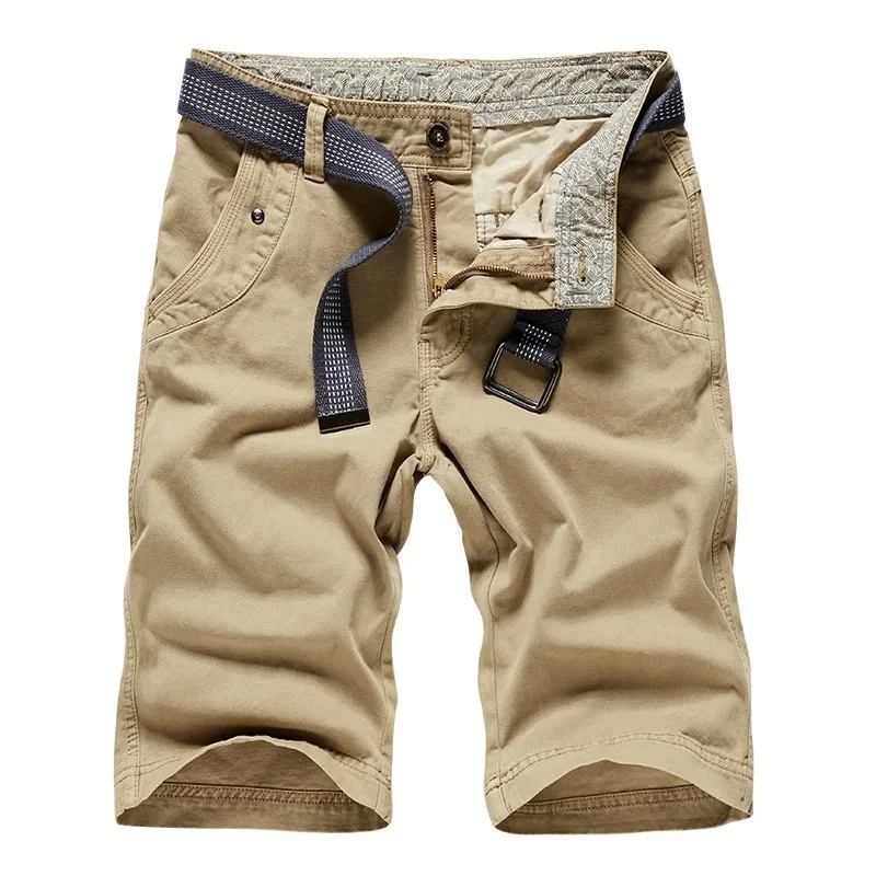 

Men's Brand Summer New Classic Fit Perfect Cotton Cargo Short Men Smart Leisure Frickin Modern Stretch Chino Short Pants Men