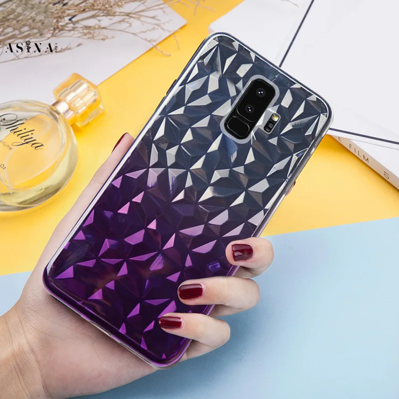 Soft TPU Transparent Anti-shock Case Cover For Samsung Galaxy S8 S9 Plus Bumper Funda Coque Plain Color |
