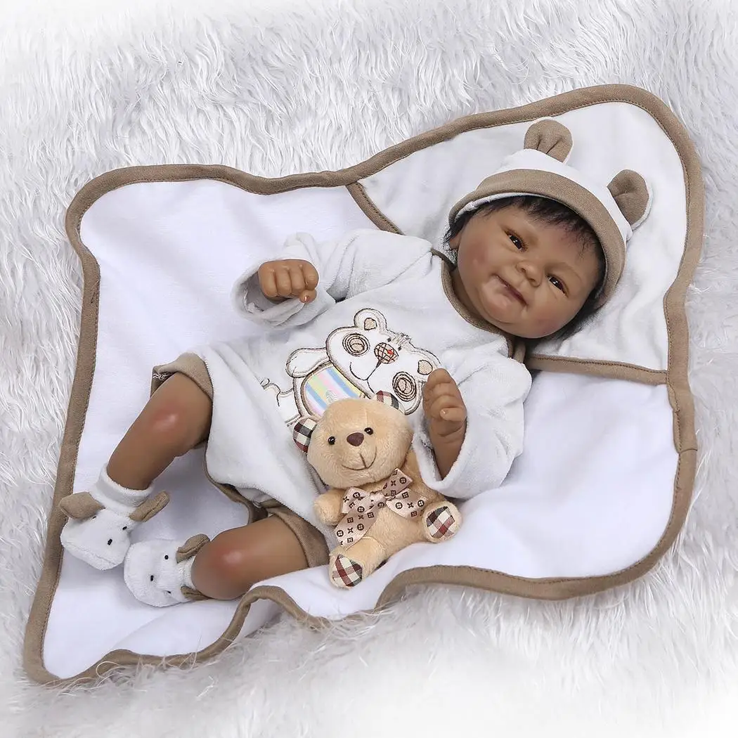 Reborn силиконовые виниловые черные детские куклы игровые домики bebe мягкие
