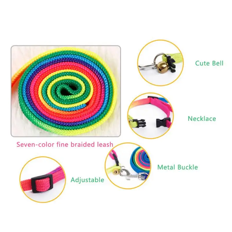 Товары для домашних животных семицветная шлейка собаки нейлоновый ремень