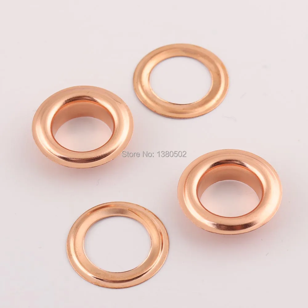 

100pcs/lot 23mm outer Rose gold color Eyelets with washer Grommet for Garment bag leather accessories Decoration